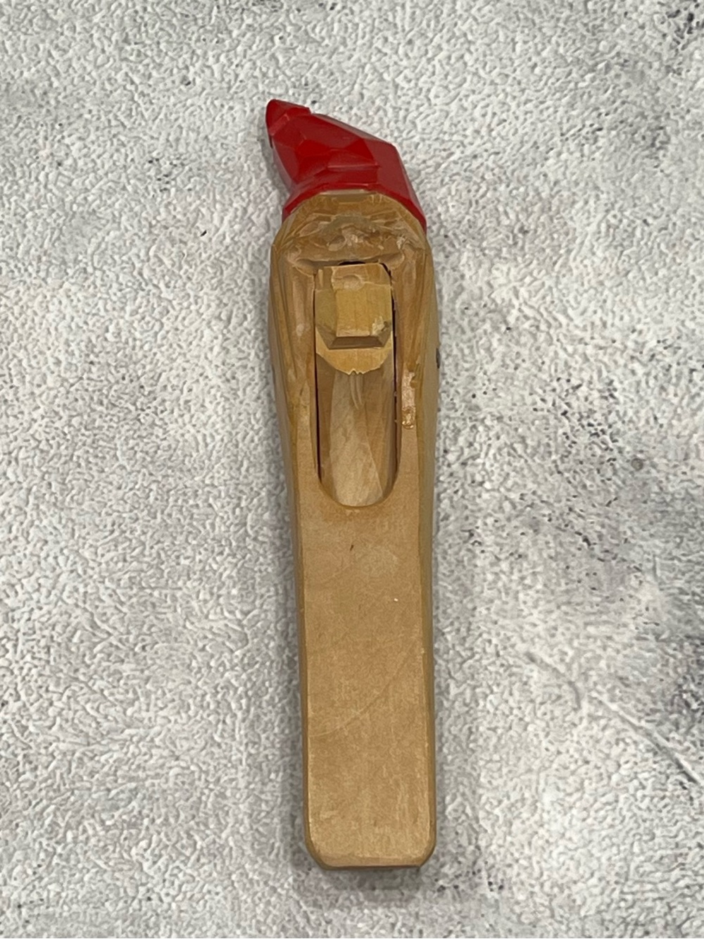 Vintage Scandinavian Hand-Carved Wood Gnome Handheld Nutcracker Rustic Folk Art